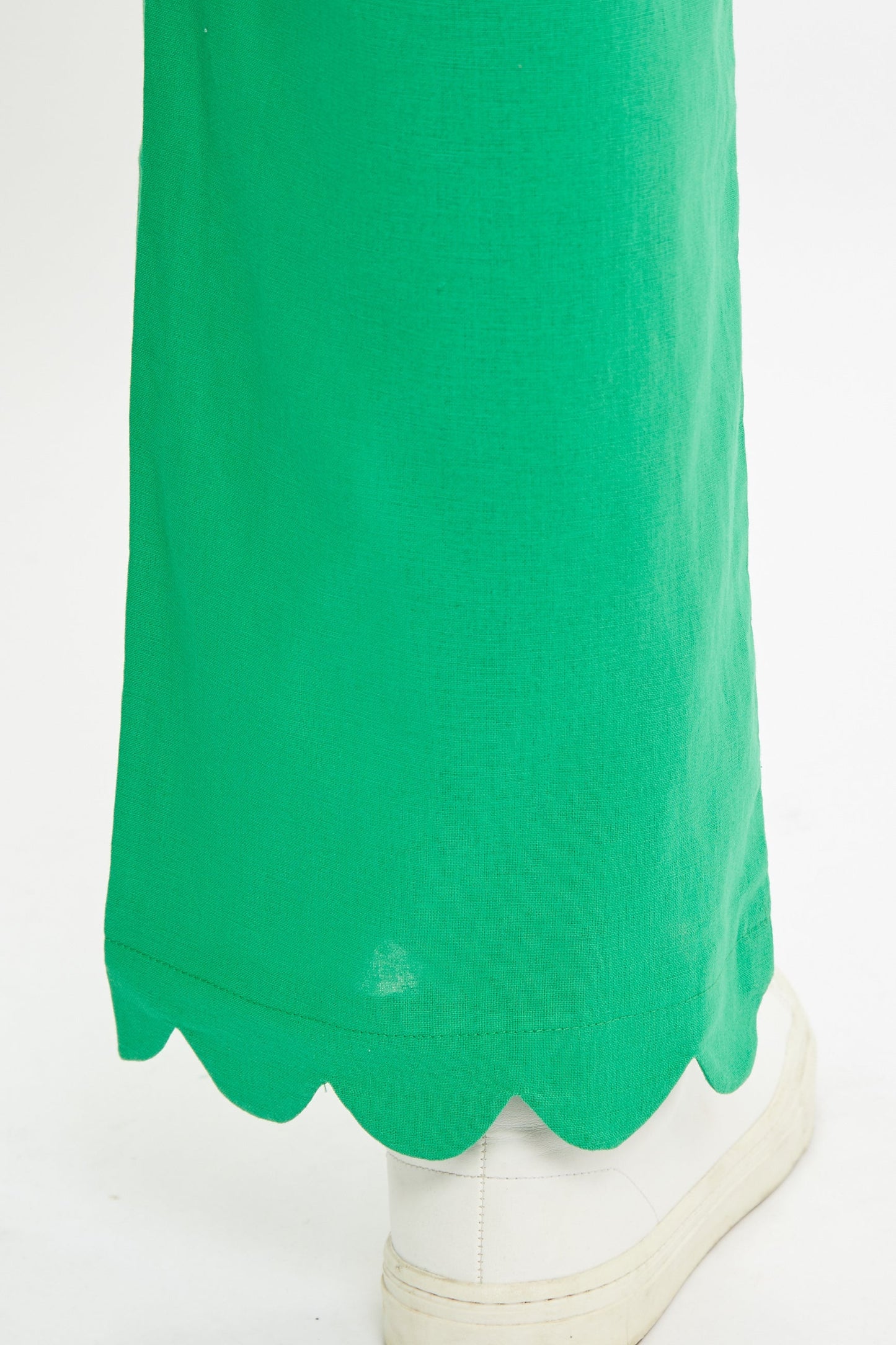 Louche Hibo Cropped Scalloped Hem Trouser