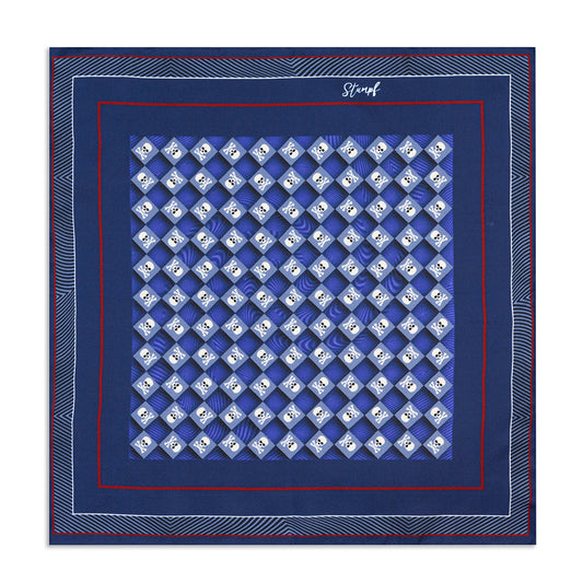 Skull & Crossbones Navy Sea Pocket Square