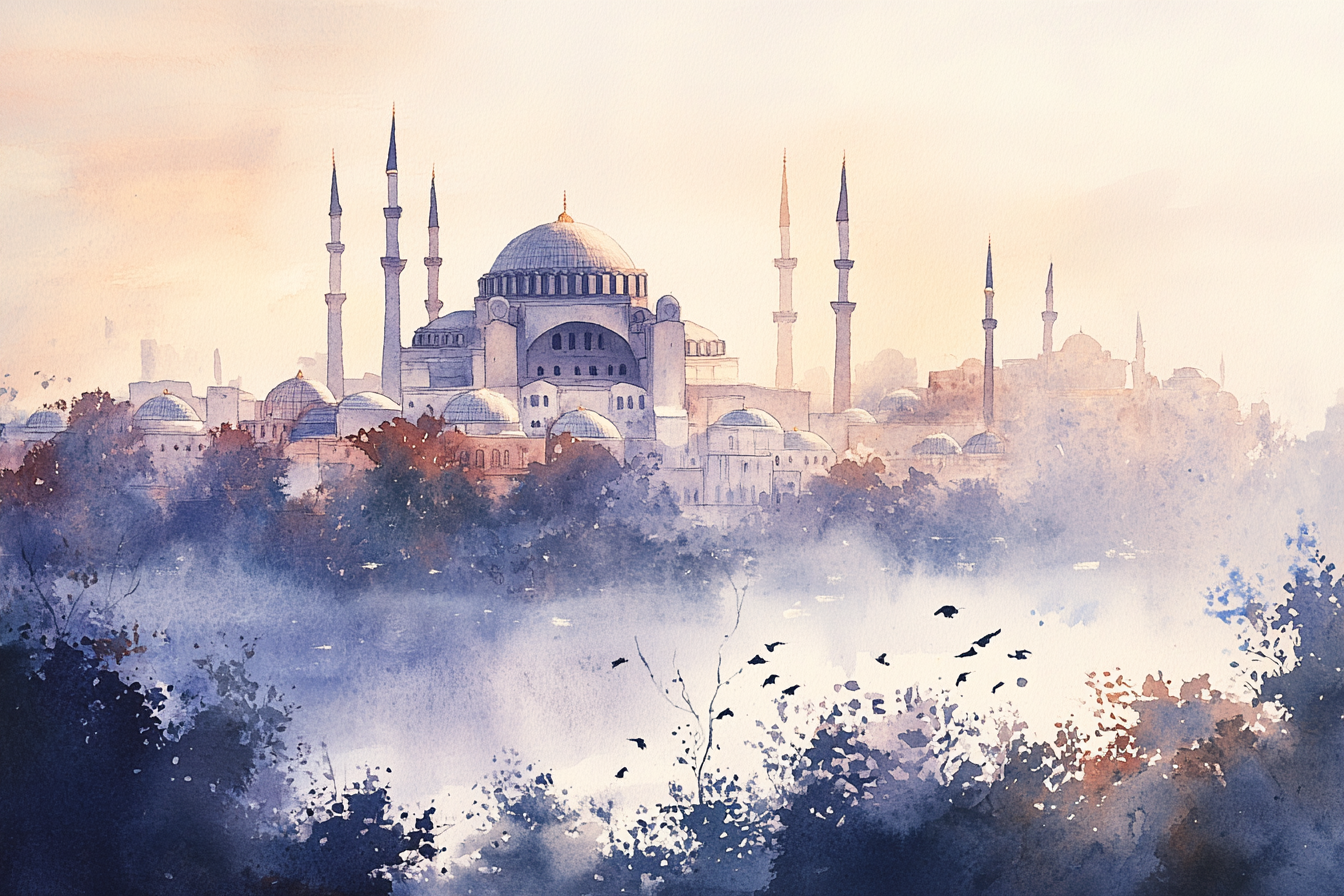 Hagia Sophia Sunrise Canvas