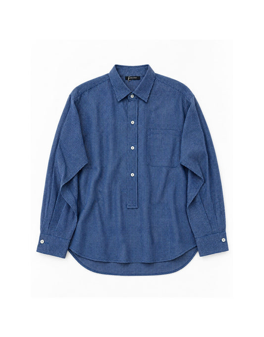 hanna shirt | indigo grid