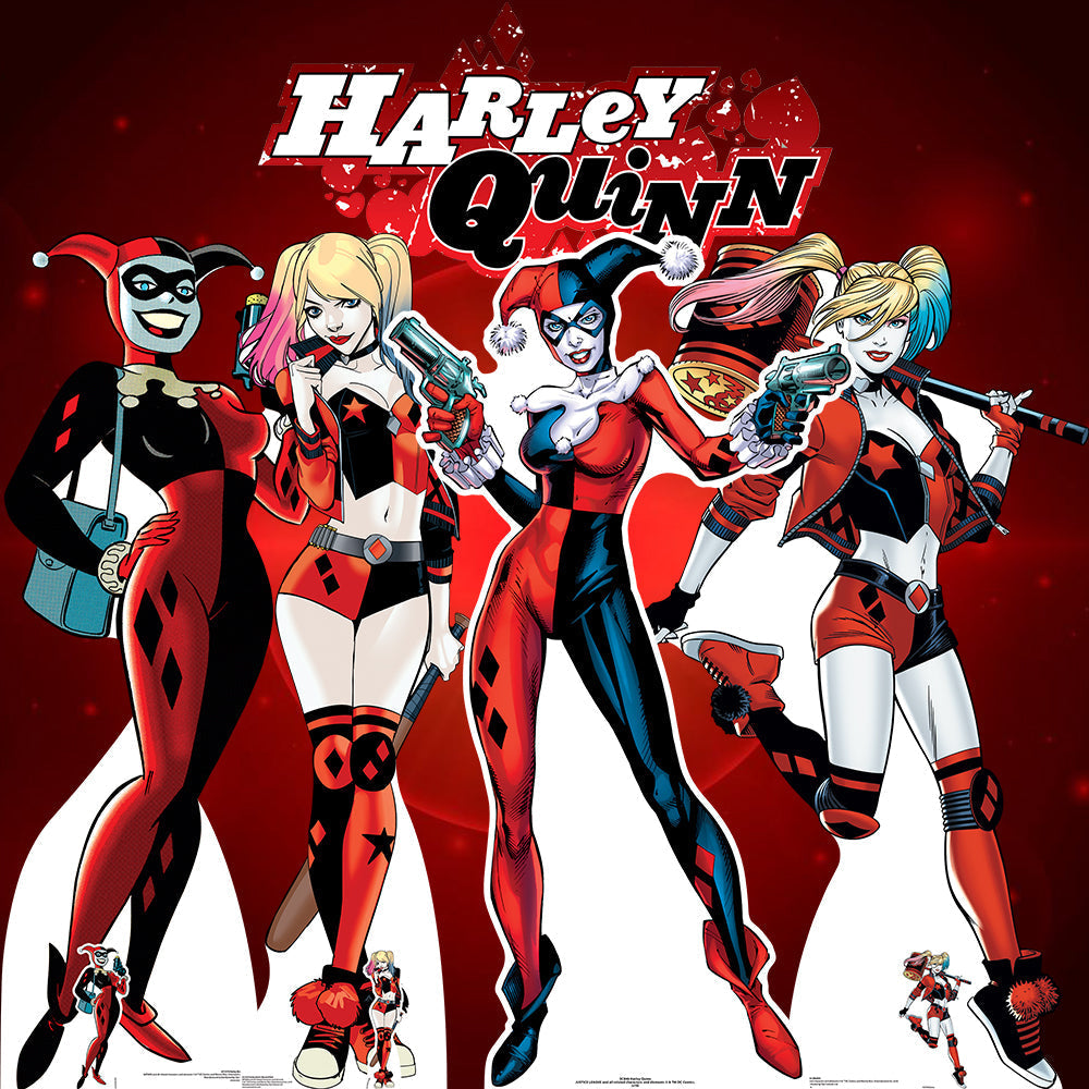 SC1400 Joker Harley Quinn Wedding Stand-In Cardboard Cut Out Height 194cm