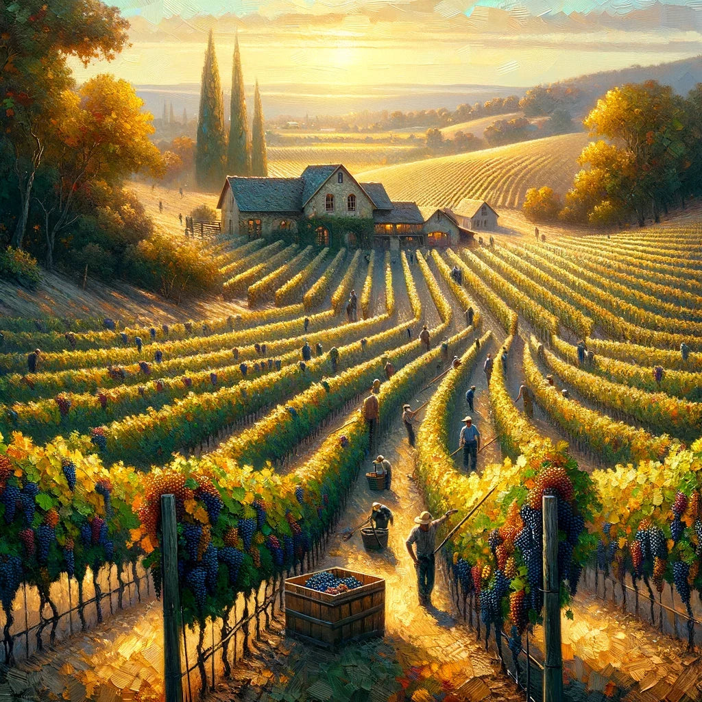 Harvest Vineyard Cotton Cushion