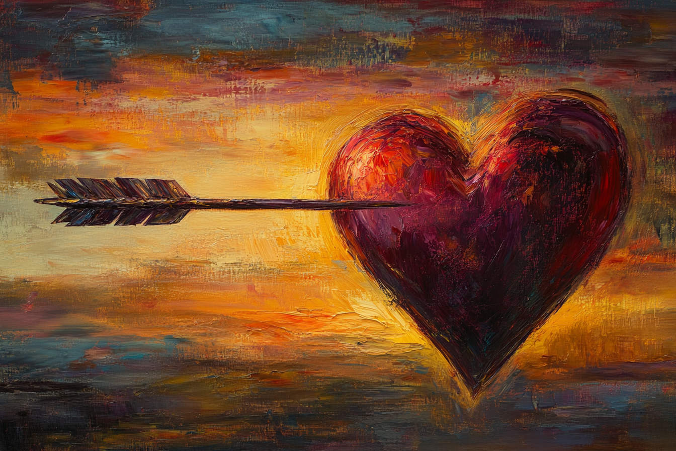 Heart and Arrow Canvas