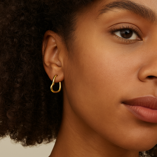 Curl + Wave Safe Tangle Free Earrings Heart Hoops