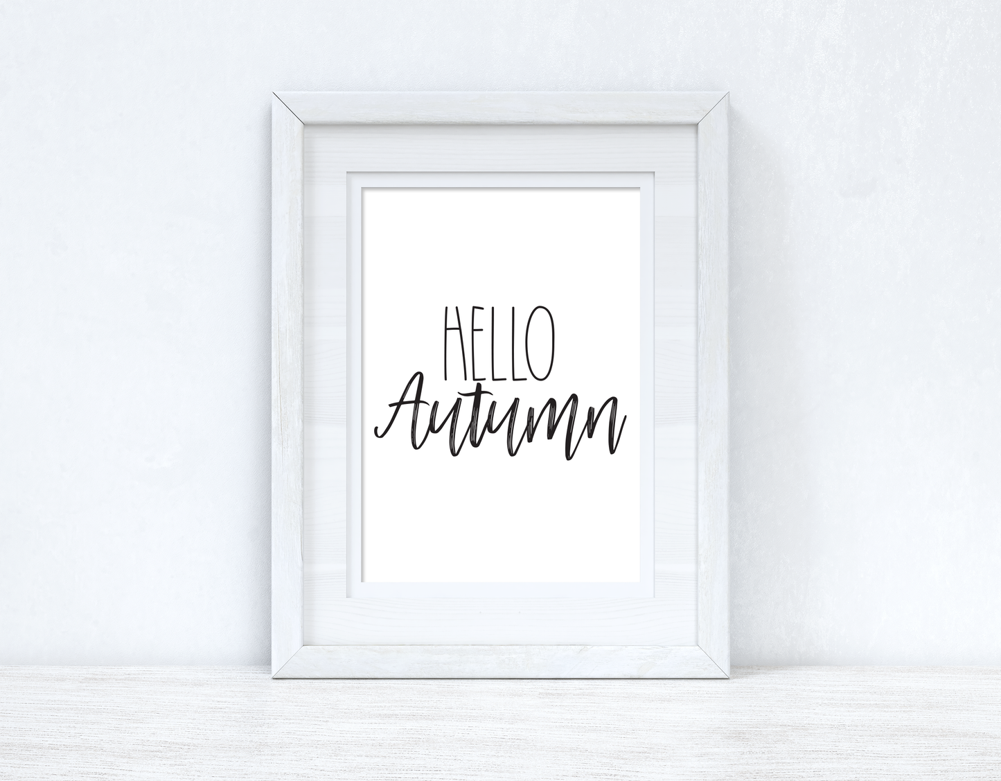 Hello Autumn Seasonal Wall Home Decor Print