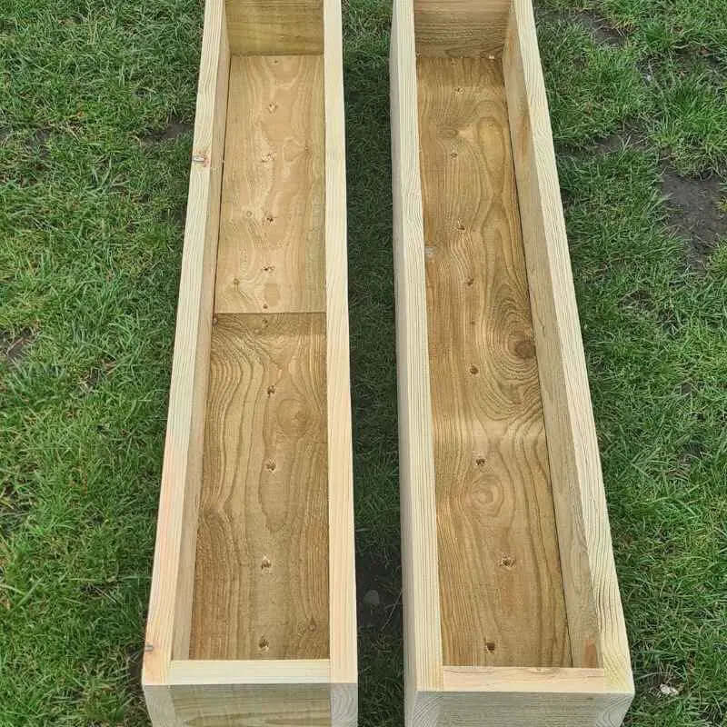 2 x rustic wooden garden planters / Herb Planters. Delivered Ready Assembled -Choose a size