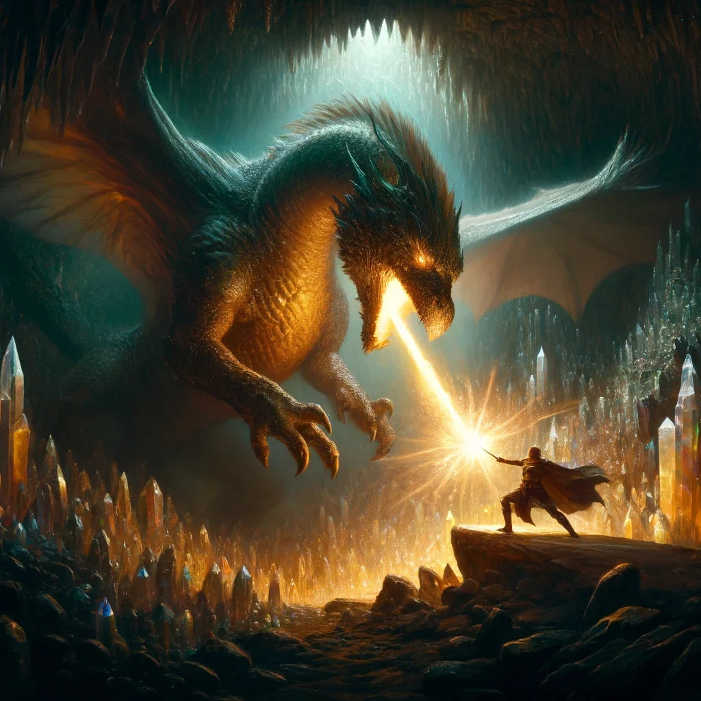 Hero at the Dragon's Lair Canvas