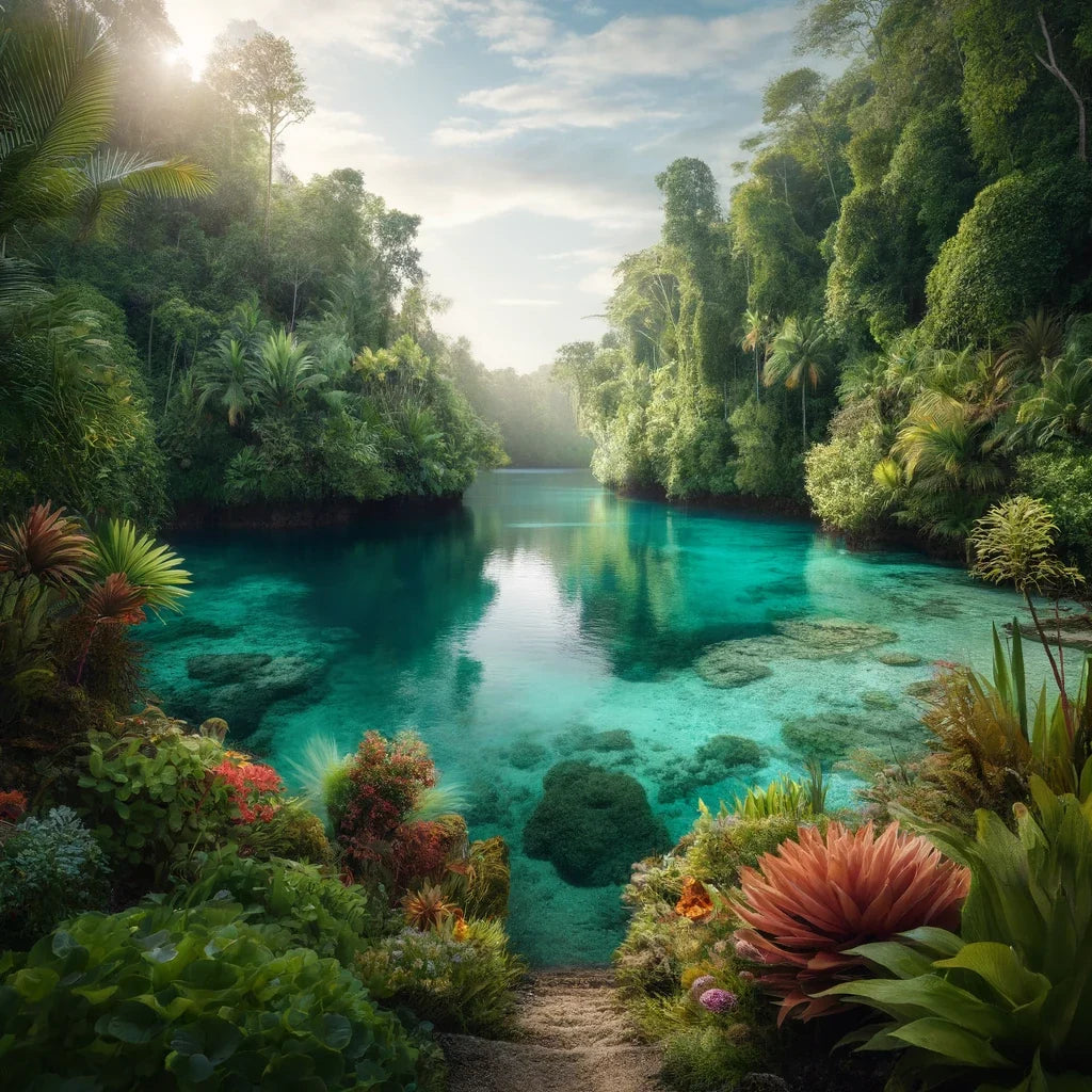 Hidden Paradise Lagoon Canvas