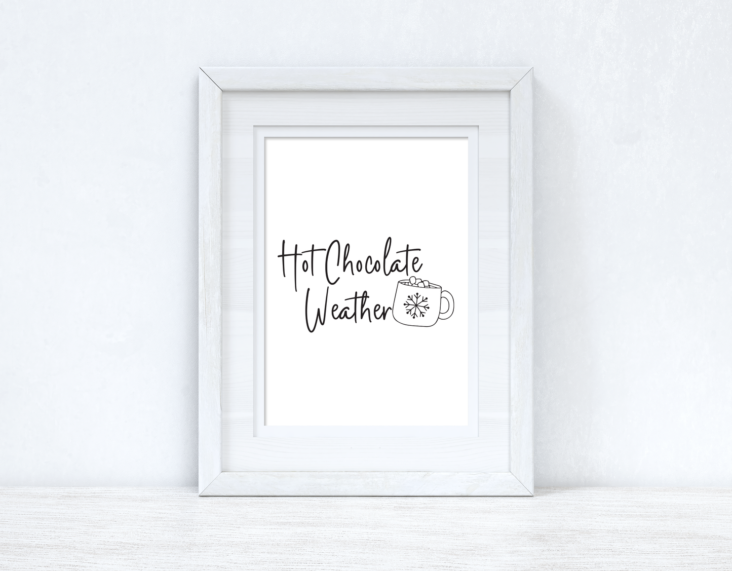 Hot Choc Weather Autumn Seasonal Wall Home Decor Print