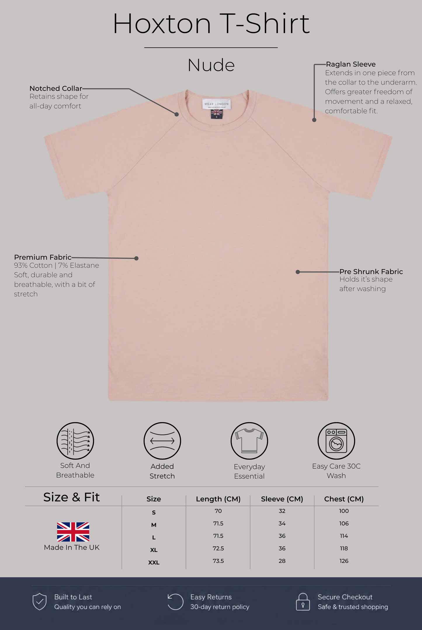 Hoxton T-shirt - Nude