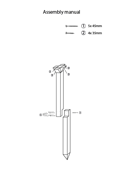 Charcoal Roof Bird Table with Mounting Stake