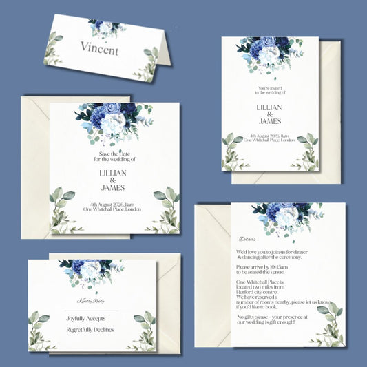 RSVP Card - Hydrangea