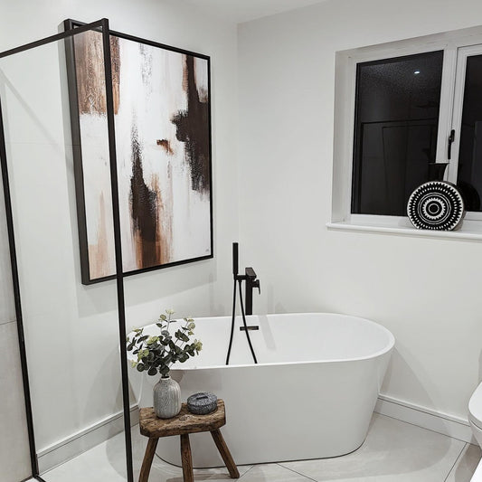 Casa I Portrait Framed Printed Canvas