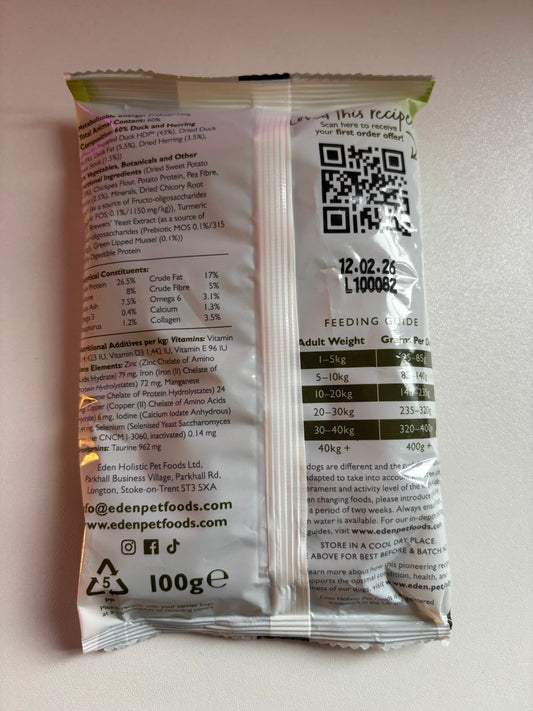 EDEN Gourmet Range Duck & Herring Dog Food - 200g