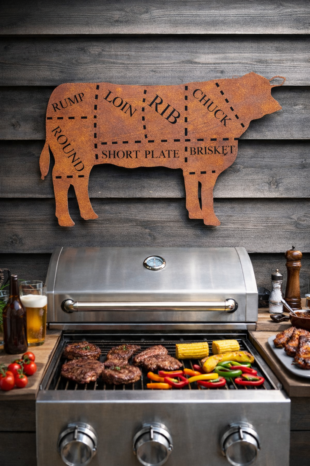 Butchers Cuts Cow Wall Signs