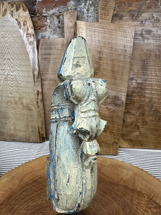 Vintage Handmade Carved Horse Head Ornament / Indian Wooden Horse Head A