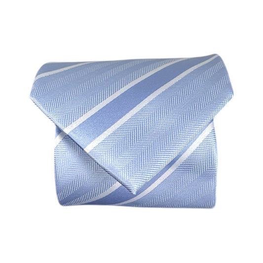 Light Blue & White Stripe Tie - Charleston Edit