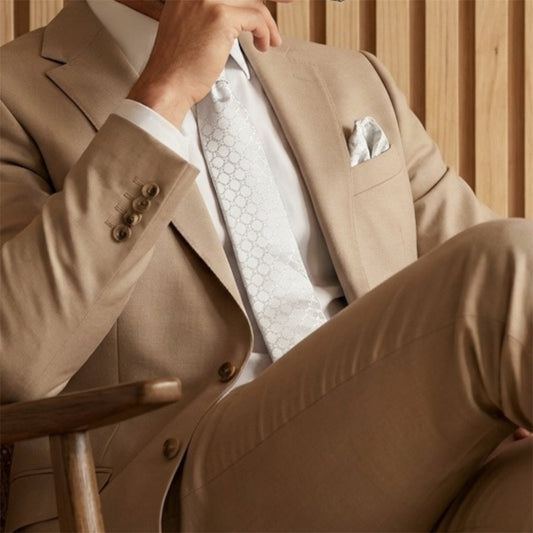 Iceberg Blue Textured Pocket Square