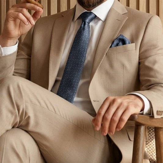Steel Blue Textured Tie
