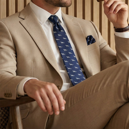 Snow Leopard Pocket Square