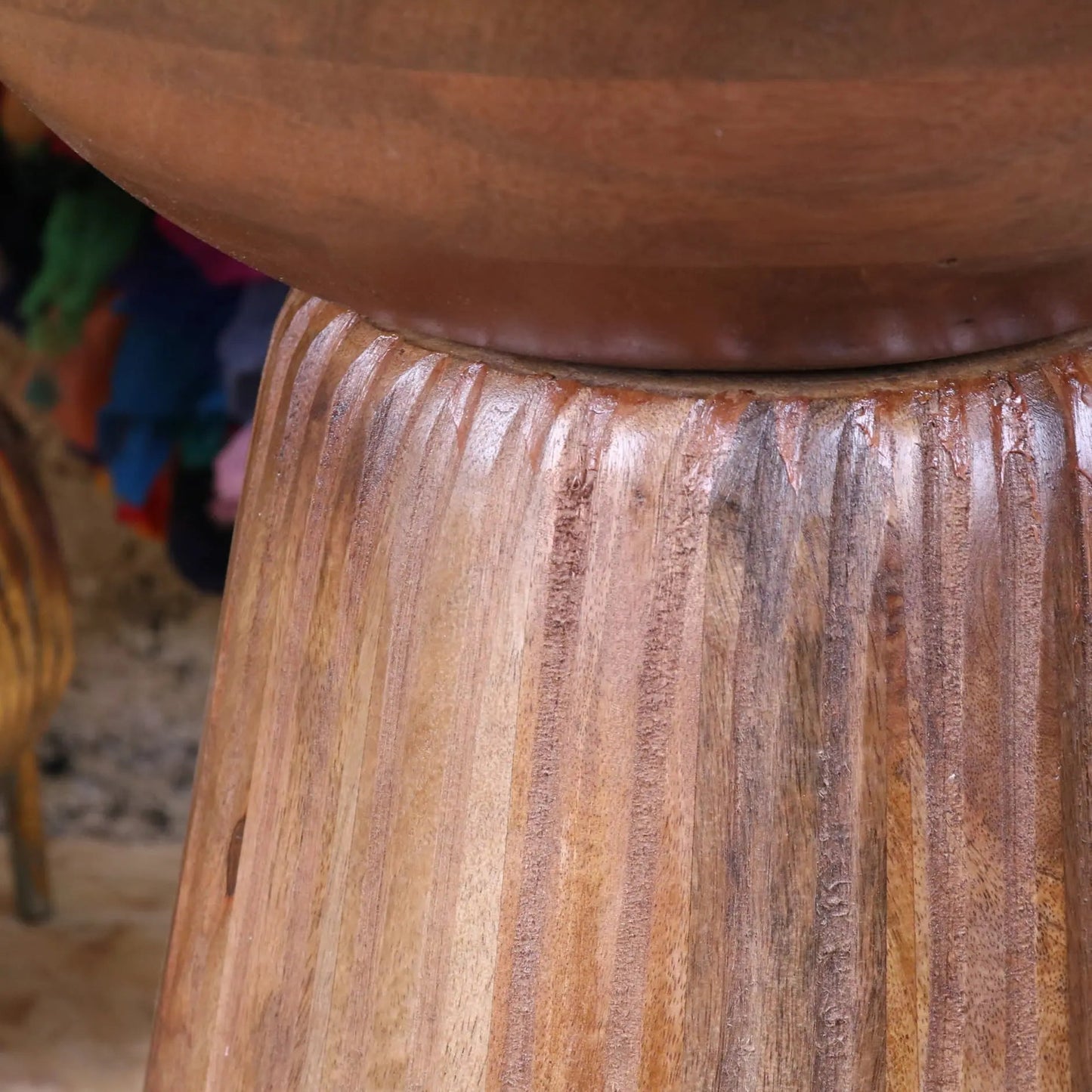 Mandawa Mango Wood and Marble Side Table