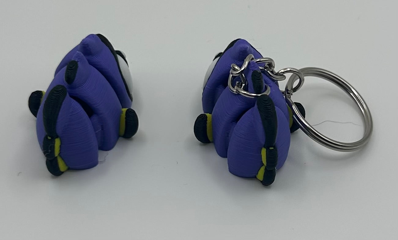 3D Printed Flexi Angel Fish | Dory Inspired Fidget Toy | Desk Buddy | Keychain | Nemo Fish Gift | Articulated Blue Tang Toy