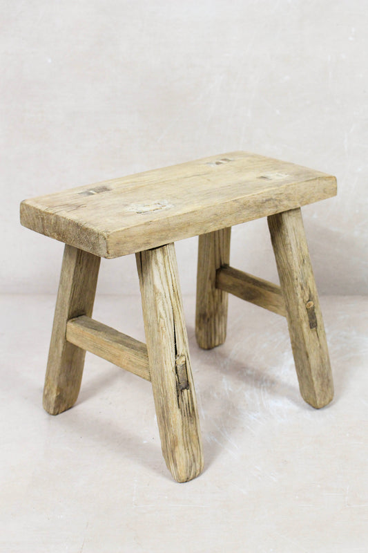 Vintage Rustic Stool Small - Elm wood - 91