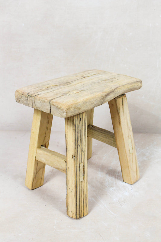 Vintage Rustic Stool Small - Elm wood - 92