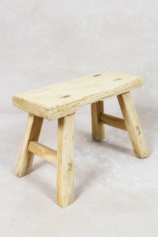 Vintage Rustic Stool - Elm wood - Small - 116