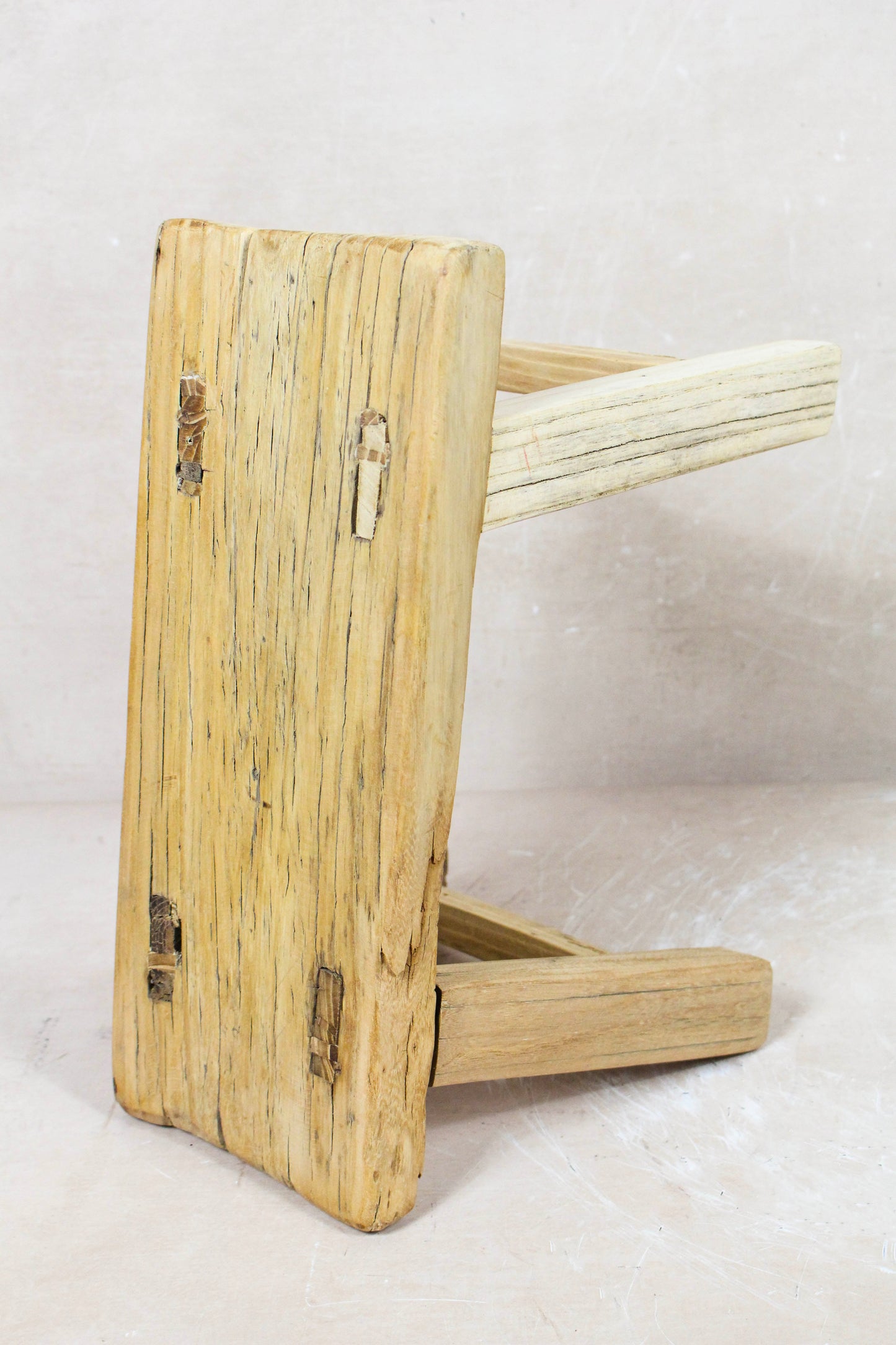 Vintage Rustic Stool - Elm wood - Small - 120