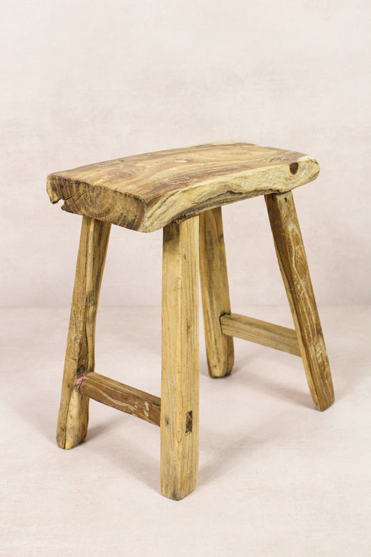 Vintage Rustic Stool - Elm wood - Small - 142
