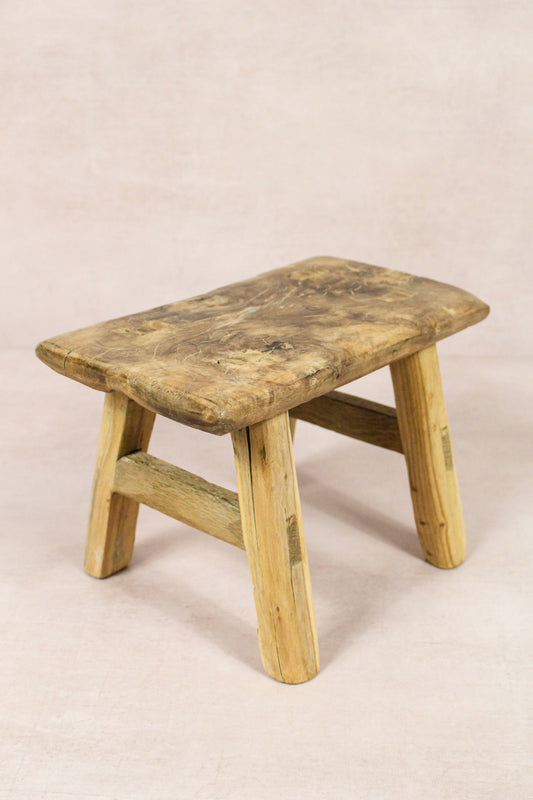 Vintage Rustic Stool - Elm wood - Small - 145