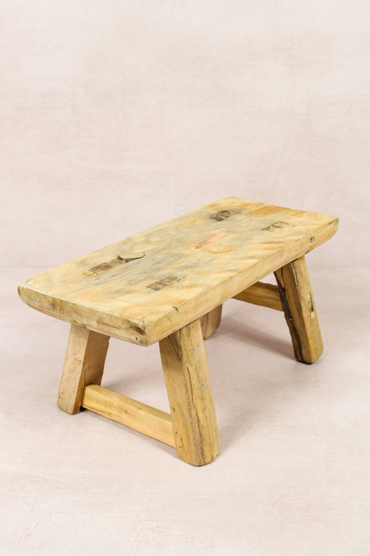 Vintage Rustic Stool - Elm wood - Small - 148