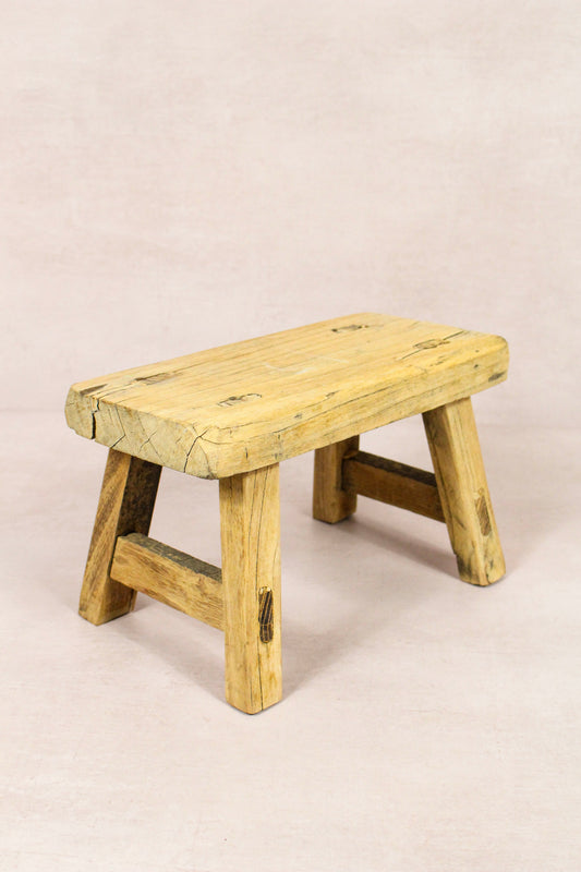 Vintage Rustic Stool - Elm wood - Small - 153