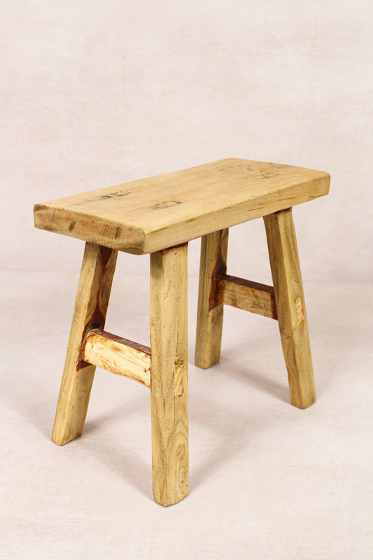Vintage Rustic Stool - Elm wood - Small - 156