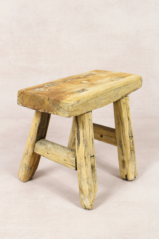 Vintage Rustic Stool - Elm wood - Small - 157