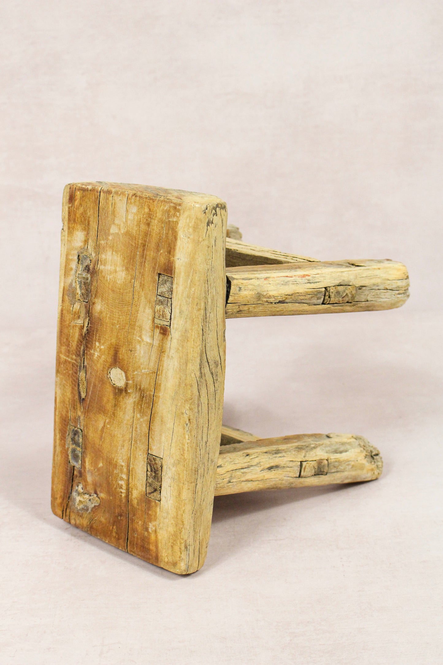 Vintage Rustic Stool - Elm wood - Small - 157