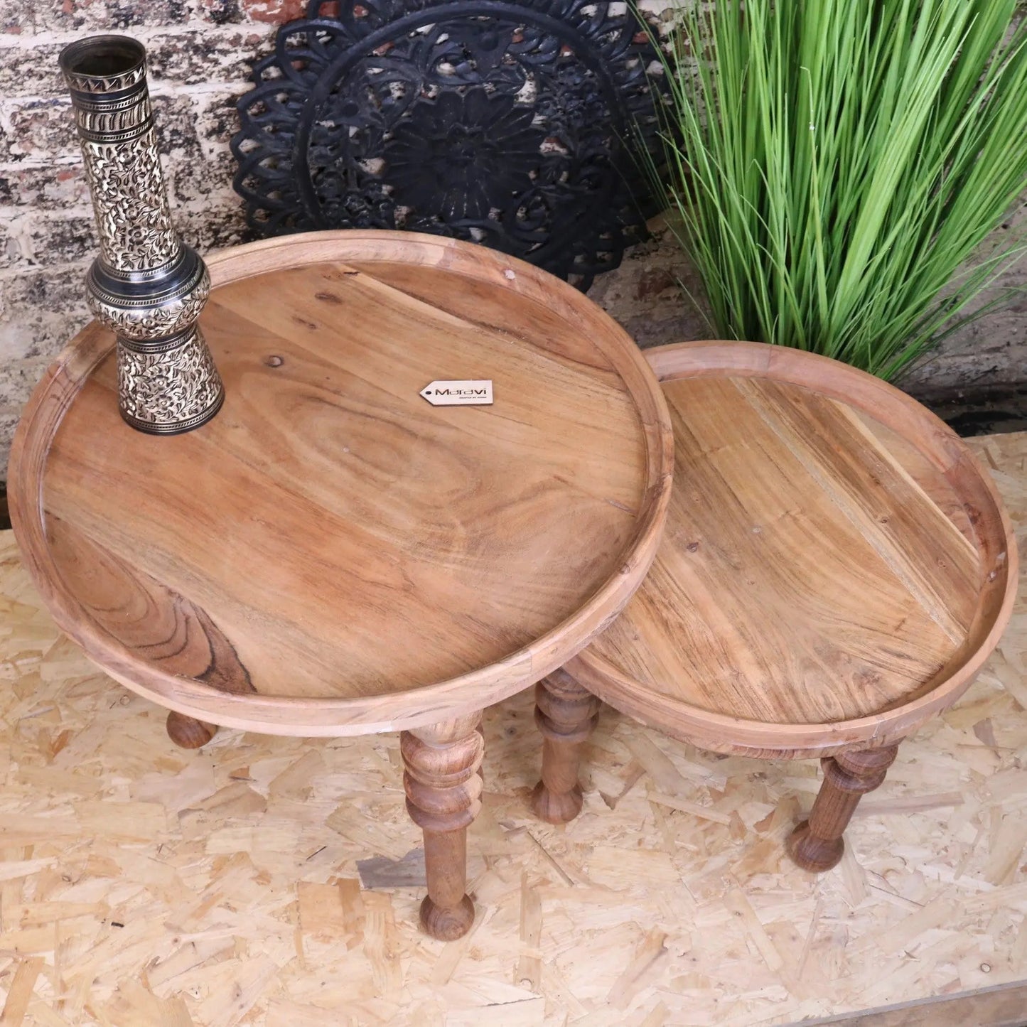 Sena Antique Design Side Table Set of 2