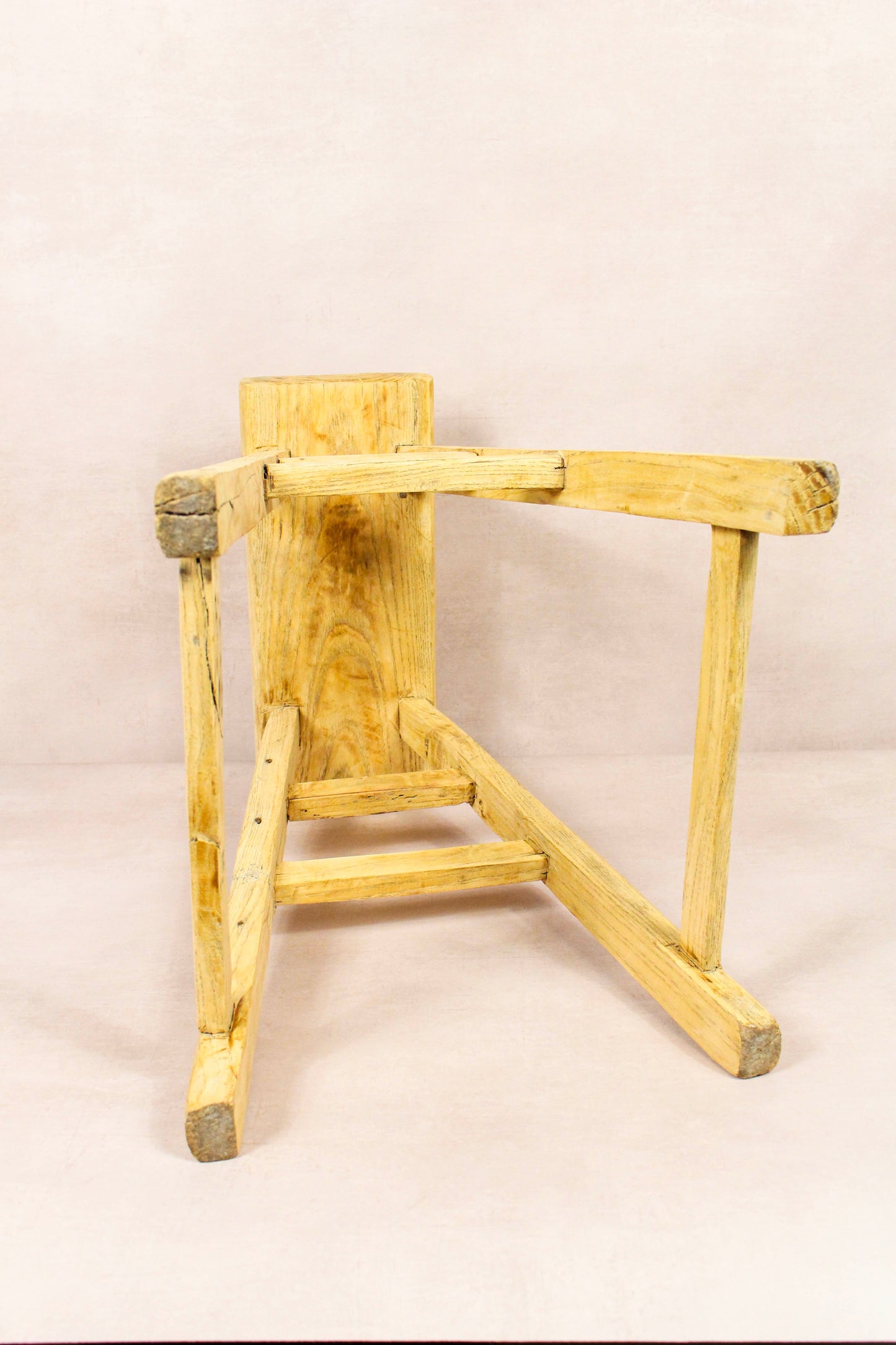 Vintage Rustic Stool - Elm wood - 182