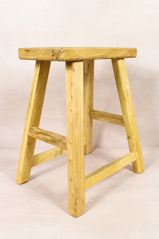 Vintage Rustic Stool - Elm wood - 185