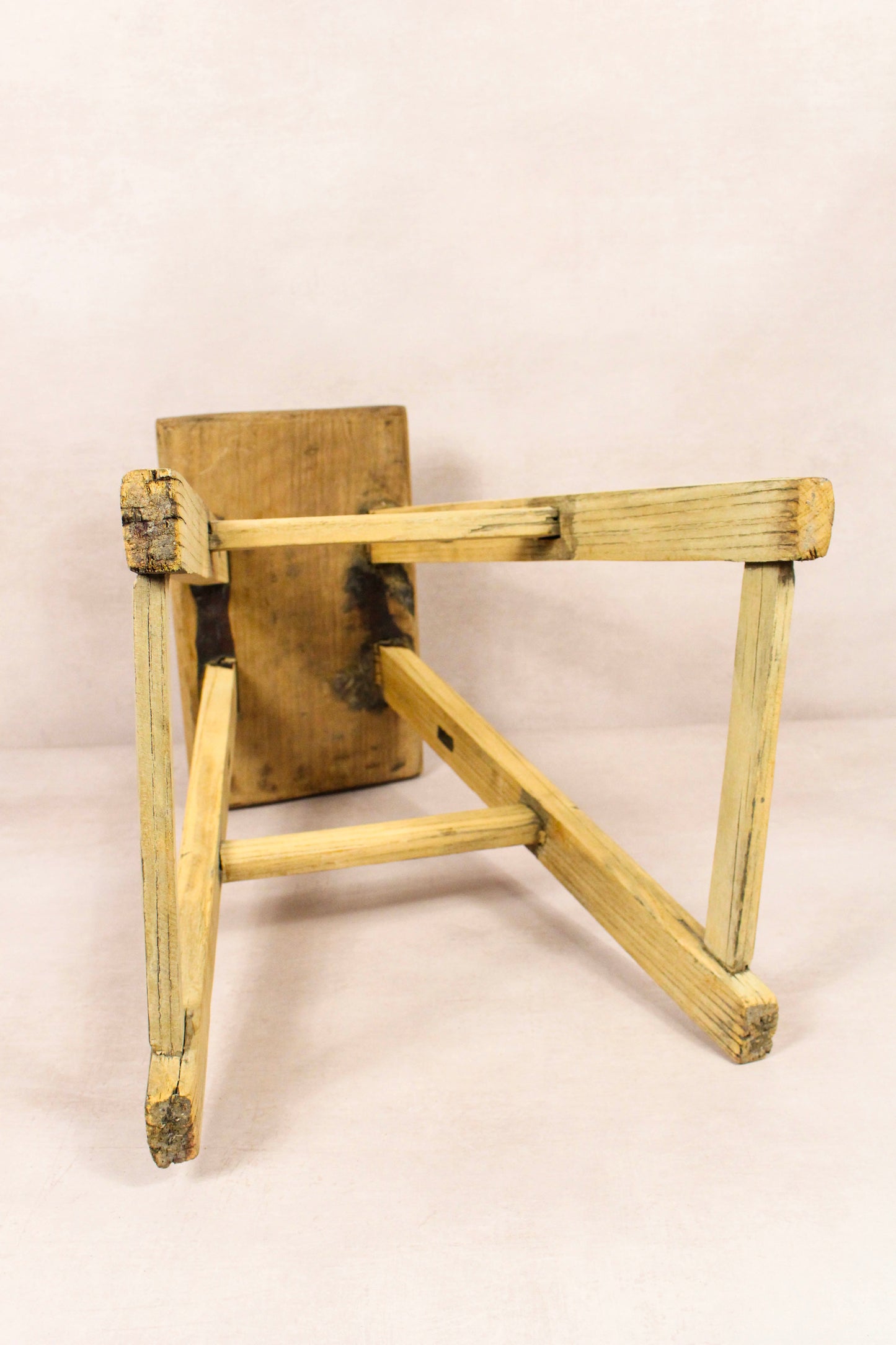 Vintage Rustic Stool - Elm wood - 202