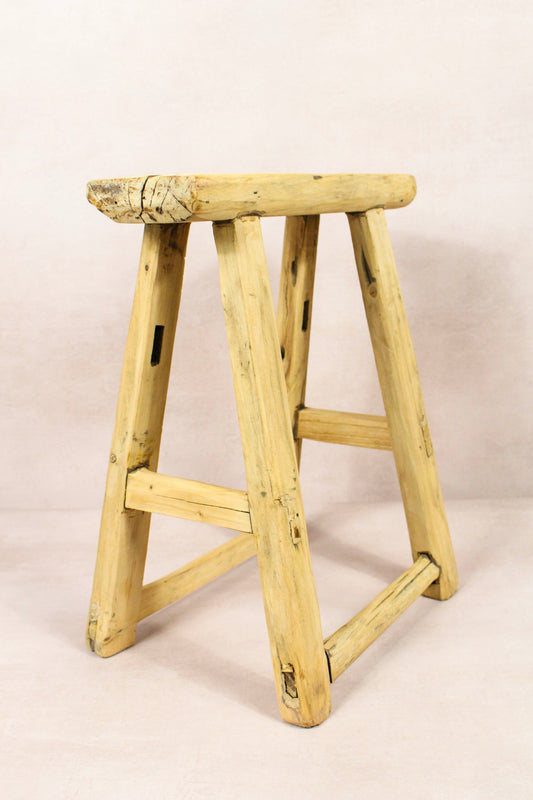 Vintage Rustic Stool - Elm wood - 205