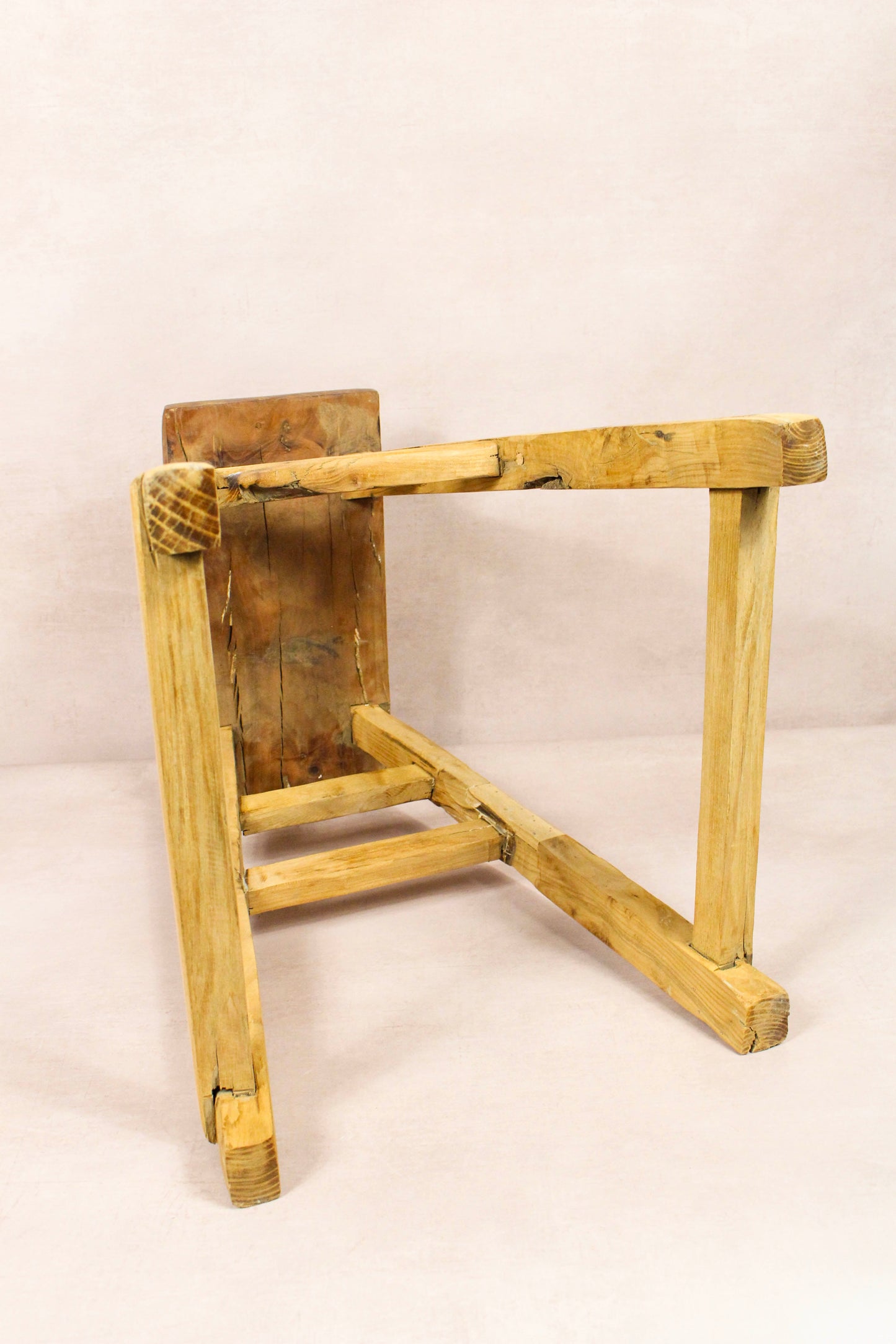 Vintage Rustic Stool - Elm wood - 208