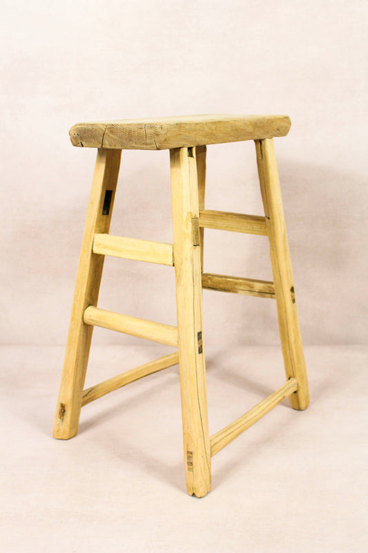 Vintage Rustic Stool - Elm wood - 209