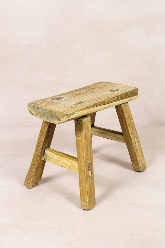 Vintage Rustic Stool - Elm wood - Small - 223