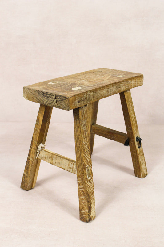 Vintage Rustic Stool - Elm wood - Small - 237