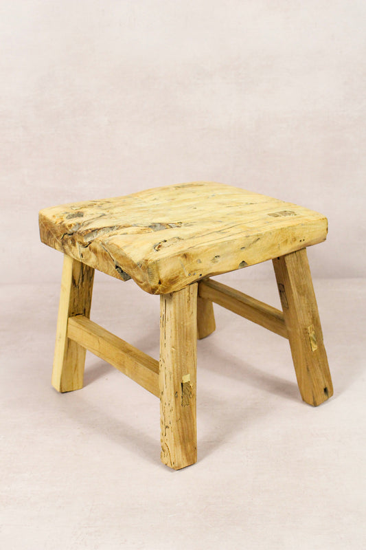 Vintage Rustic Stool - Elm wood - Small - 242