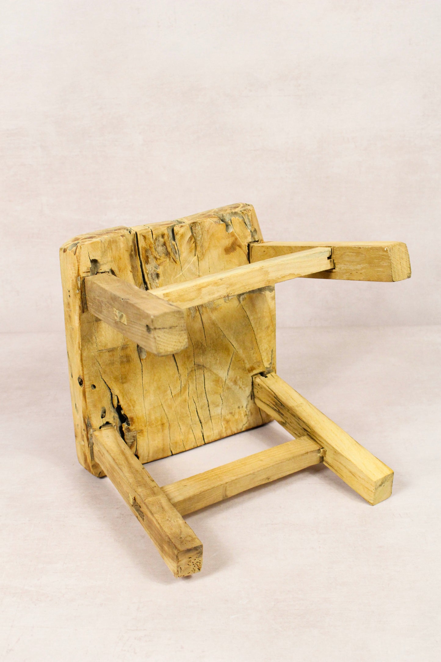 Vintage Rustic Stool - Elm wood - Small - 242