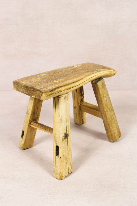 Vintage Rustic Stool - Elm wood - Small - 246