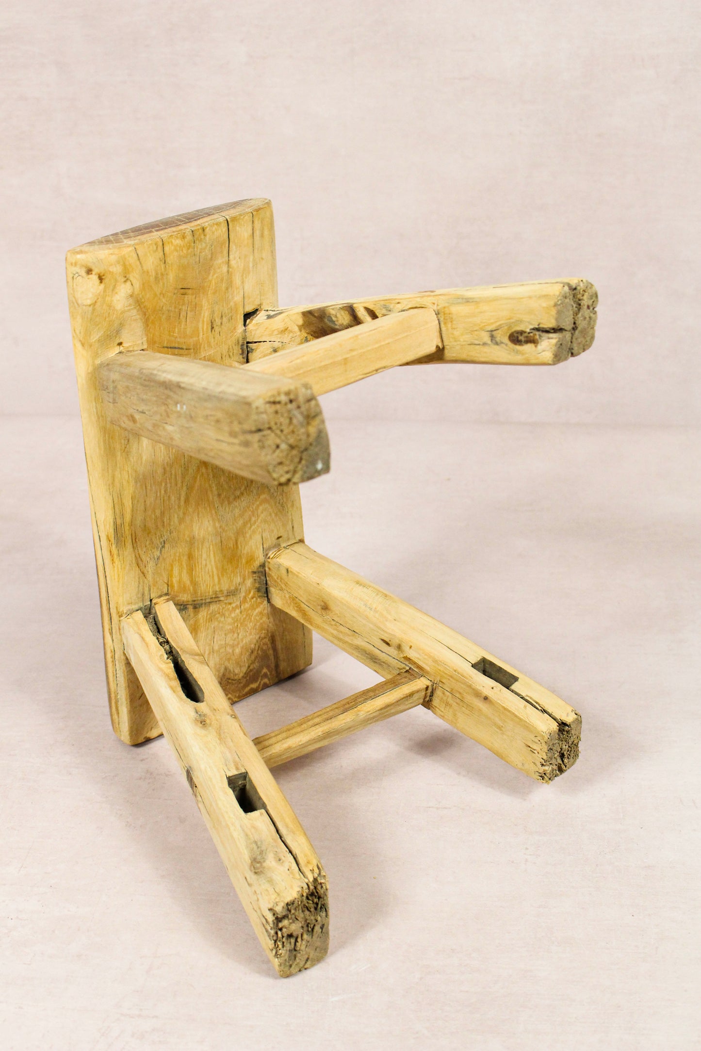 Vintage Rustic Stool - Elm wood - Small - 246